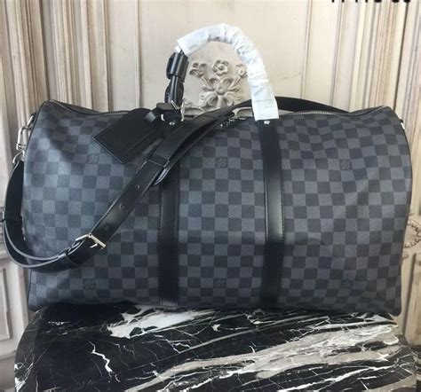 lv keepall 50 damier graphite